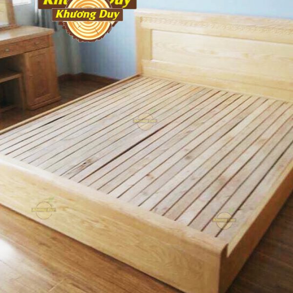 Giường ngủ gỗ Sồi sát đất