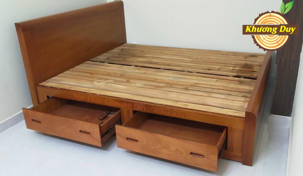 giường ngăn kéo gỗ xoan