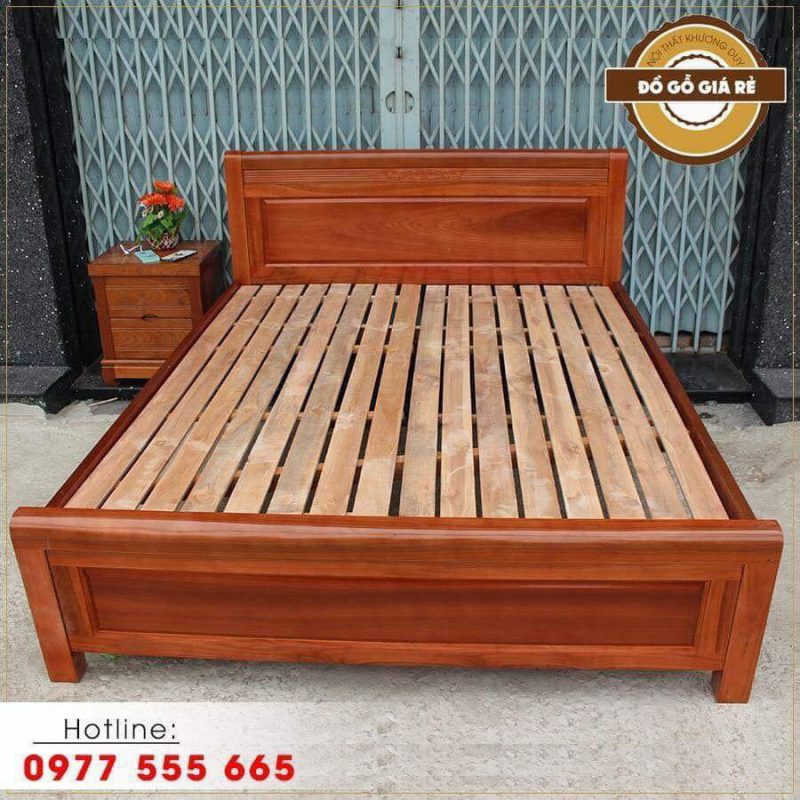 giường ngủ gỗ giá rẻ xoan đào