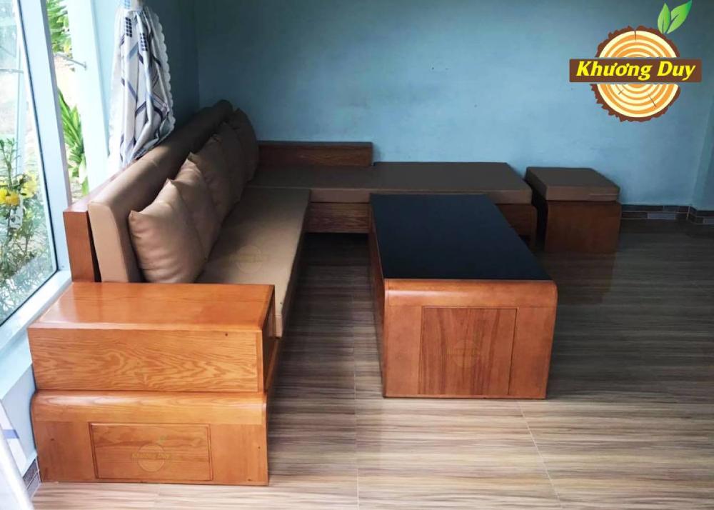 sofa góc gỗ giá rẻ